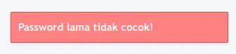 Ganti Password Gagal